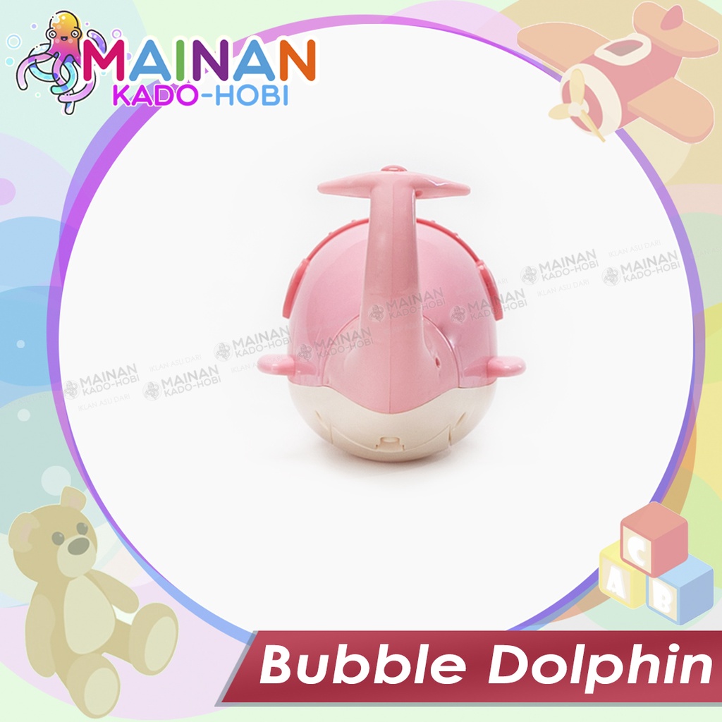 HADIAH MAINAN MANDI ANAK PEREMPUAN TEMBAKAN DOLPHIN BUBBLE MACHINE