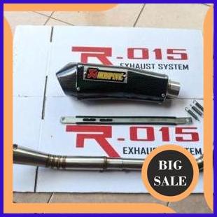 Knalpot Akrapovic Monster GP Carbon Full Set Vixion, Scorpio, Byson, Xabre, NVL, NVA, R15 Full Stain