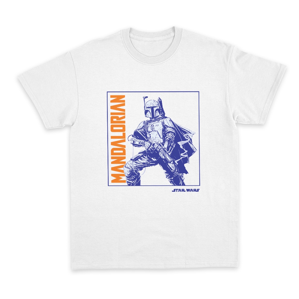 Kaos The Mandalorian Star Wars Tshirt The Mandalorian Merch Film Merch Movie Tshirt Black White Tee 