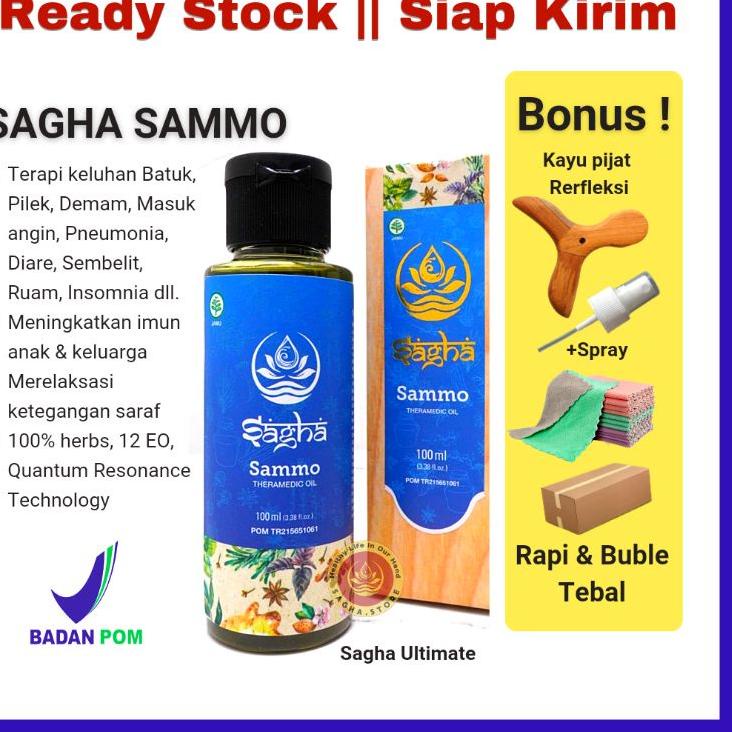 ➺ SAGHA OIL SAMMO ORIGINAL Sagha Ultimate Minyak Terapi Sagha Biru Bonus ➪