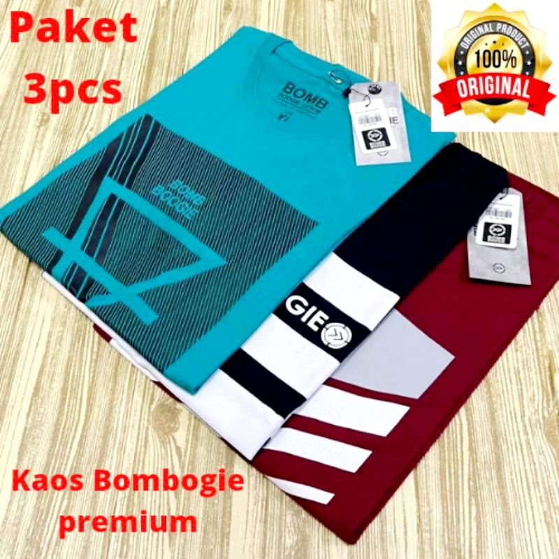 { COD } PAKET 3PCS 100 Kaos bombogie | kaos distro | kaos bombogiee pria | 3pcs 100rb | kaos pria distro | kaos cowok/ baju bombogiee / baju kaos / baju pria distro /  kaos premium / baju / kaos/ Kaos pria big size / kaos pria