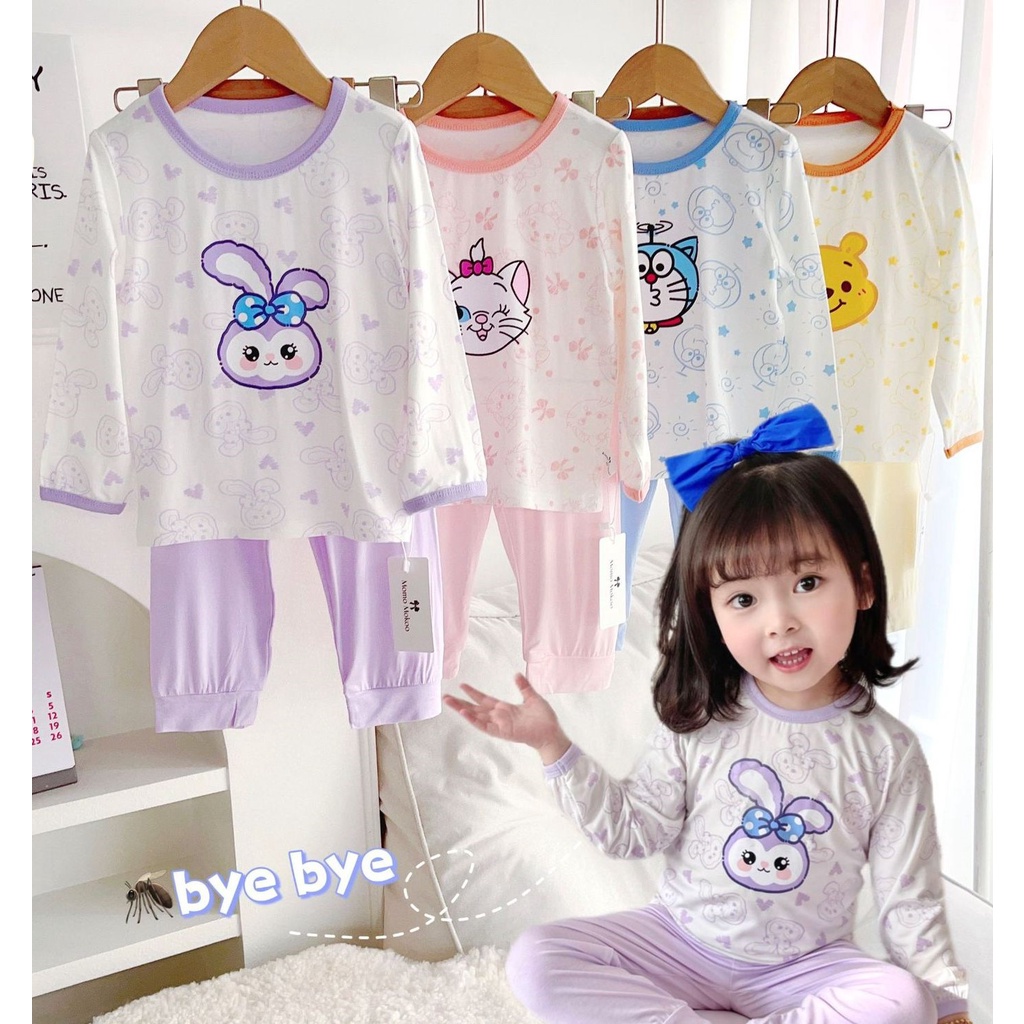 Baju set anak tidur / baju tidur bahan adem / baju set anak perempuan / baju set anak laki / baju ti
