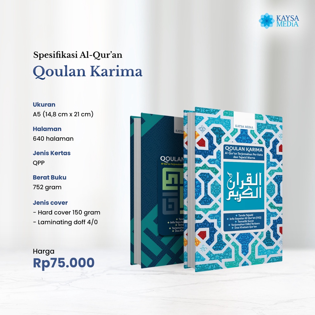 (Free Custom nama) Al Qur'an Terjemahan perkata Qoulan Karima