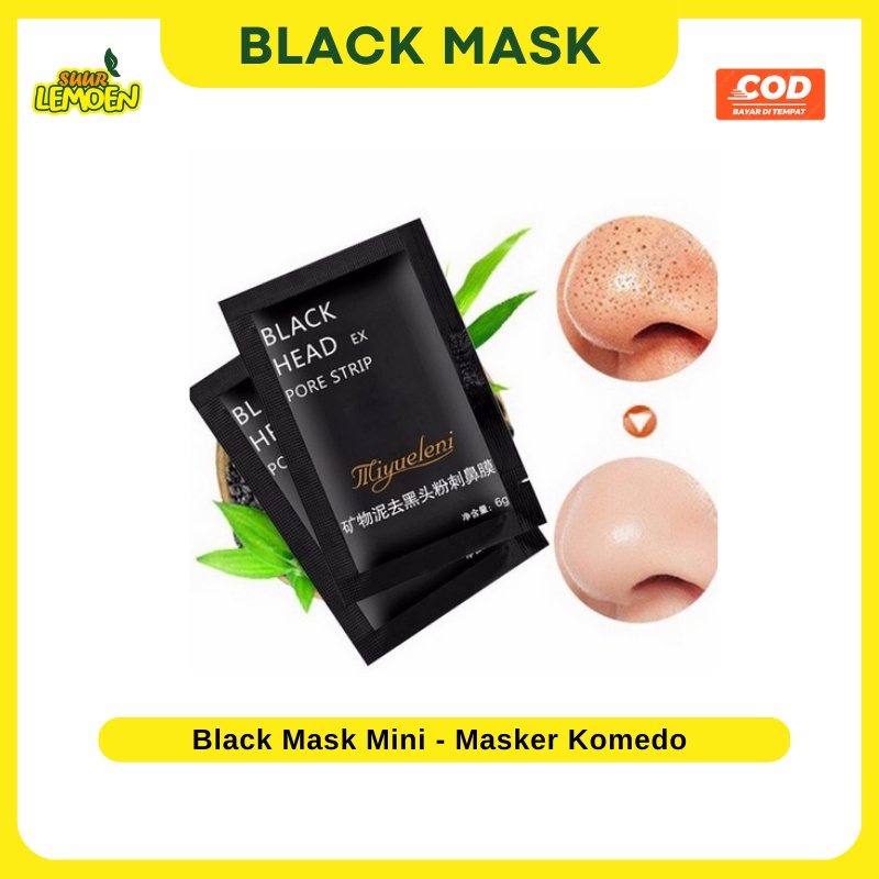 ACTIVATED CARBON BLACK MASK CHARCOAL MINI PACK MASKER KOMEDO DAN JERAWAT