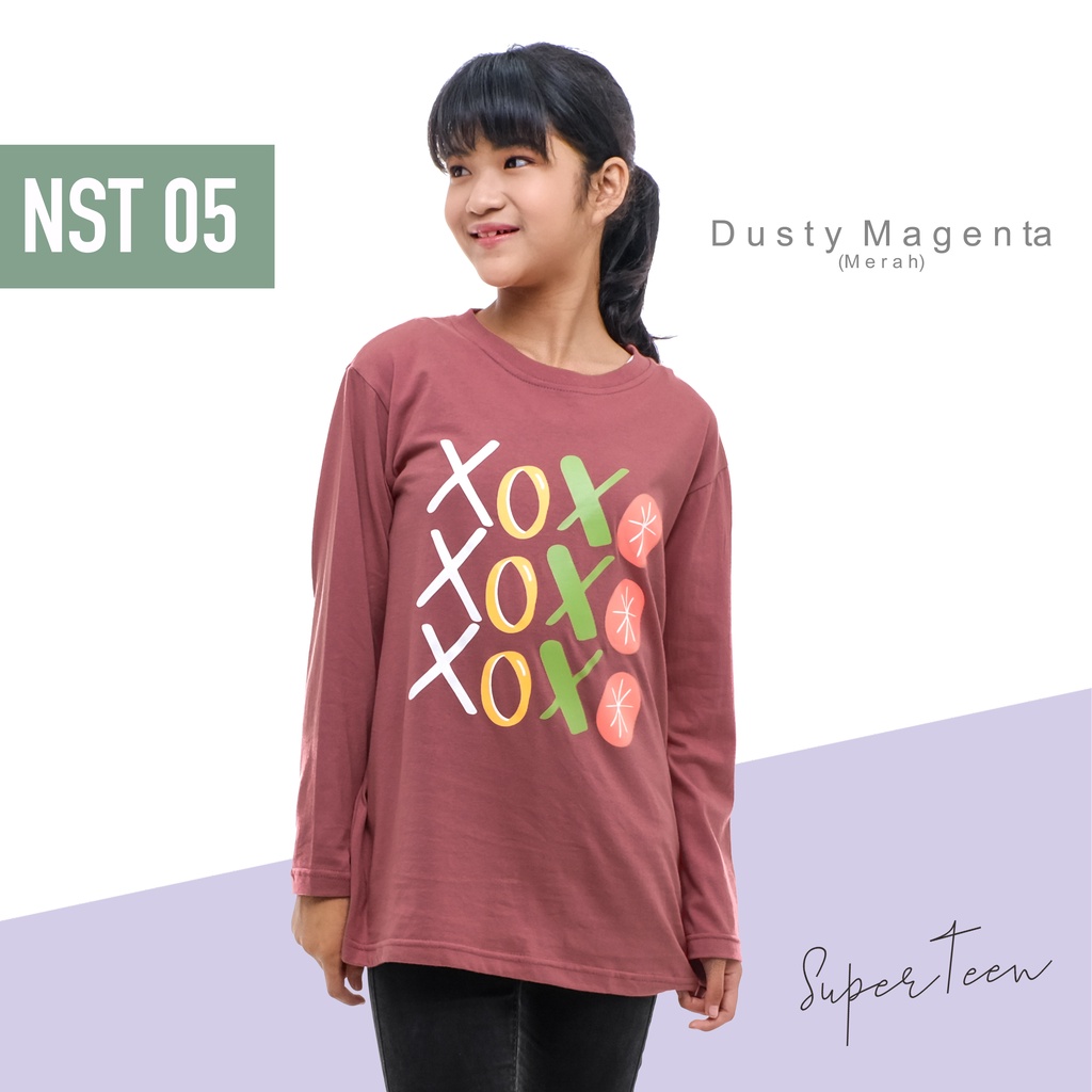 BAJU ANAK PEREMPUAN TANGGUNG REMAJA / KAOS ANAK PEREMPUAN TANGGUNG REMAJA / PAKAIAN ANAK CEWEK KAOS ANAK CEWEK LENGAN PANJANG XOXO BRAND SUPERTEEN 9 - 14 TAHUN