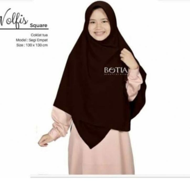 ™Banyak Peminat™ KHIMAR SEGIEMPAT COKLAT TUA PRAMUKA 130*130cm || HIJAB COKLAT PRAMUKA || JILBAB SEG