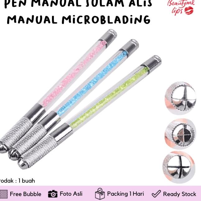 Star 12.12 Pen Manual Sulam Alis Manual Microblading / Pen Microblading Crystal 2 Sisi Sulam Alis Bi
