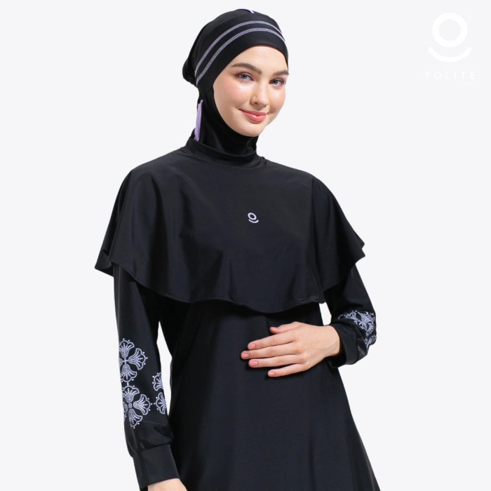 Polite Swim Baju Renang Muslimah Tunshark Bk-Pale