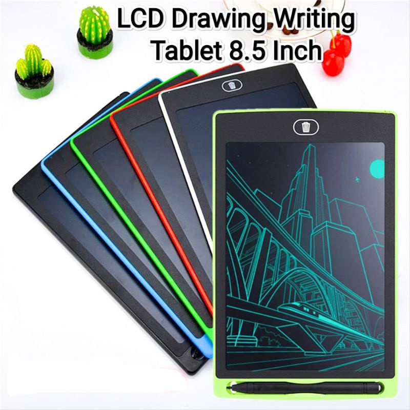 LCD Drawing Writing Tablet 8.5 Inch Papan Tulis Hapus Board Digital Pad Edukasi