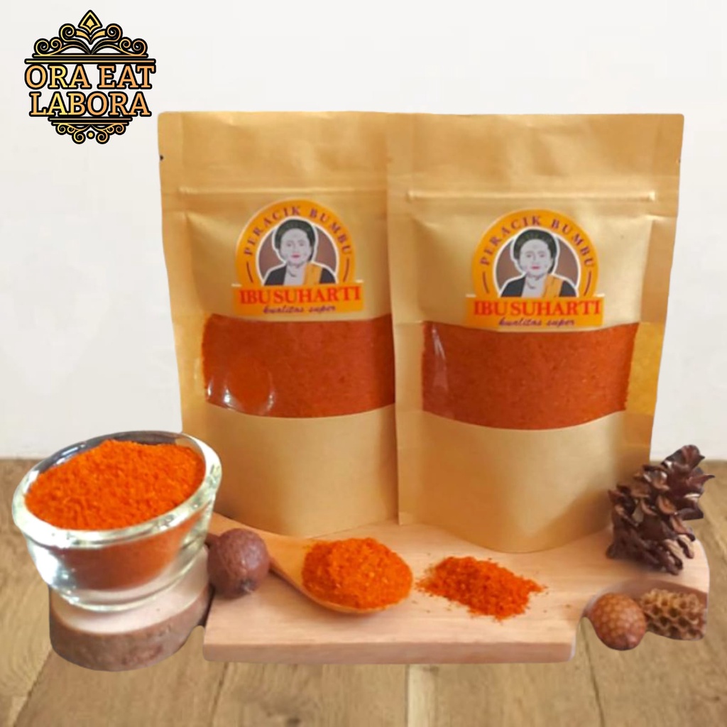 

Ibu Suharti - Rempah Bubuk Cabe Super Pedas Murni Bumbu Dapur Cabe Bubuk Super Pedas Pure Extra Hot Chili Powder Kualitas Premium - Ora Eat Labora
