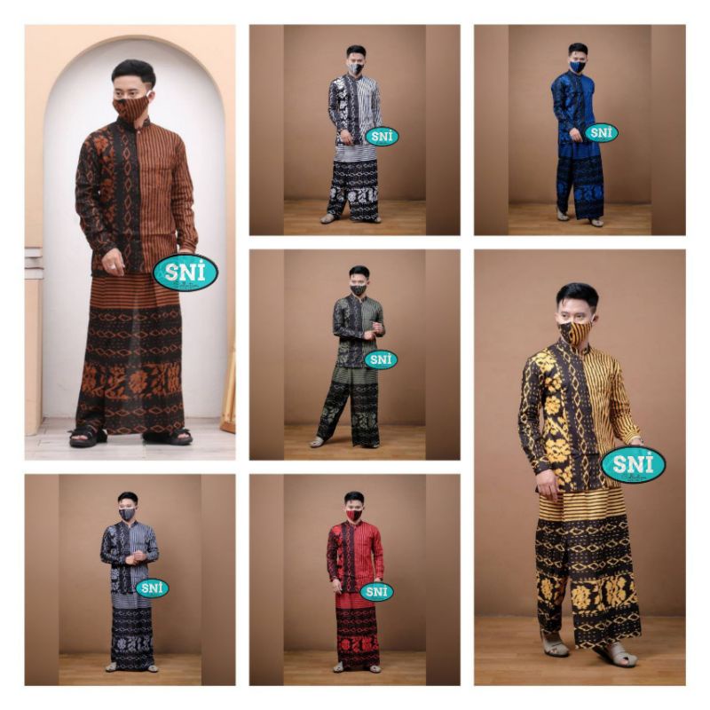 Setelan Sarung Celana Dan Koko Dewasa Free Masker