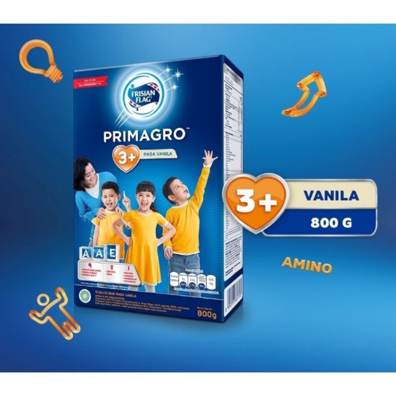 

Frisian Flag Primagro 3 Vanilla 750Gram****Yang Dikirim Kemasan Ecer 2Foil @400Gram****