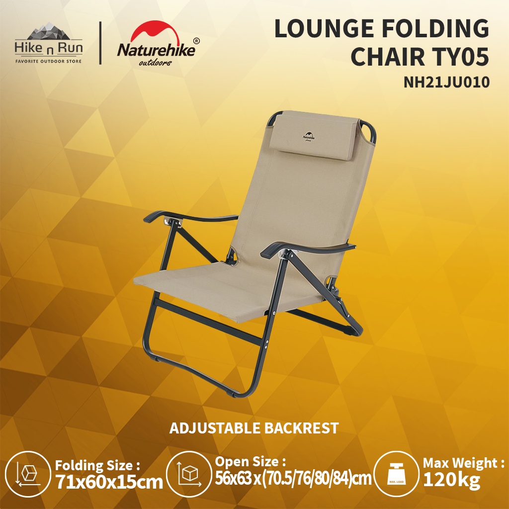 Naturehike TY05 NH21JU010 Kursi Lipat Camping Folding Lounge Chair