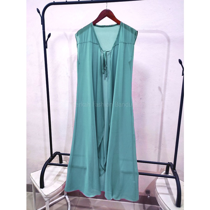 [COD] Bayar Ditempat Outer kalong - long cardigan//baju tangan pendek//pakai trendy//baju outer//luaran wanita/Outer Ceruty Polos / Long Outer XXL / Outer Seruty / Outer Hijab Cardigan / Outer fashion muslim shop/shazfa.apparel/outerwear cantik