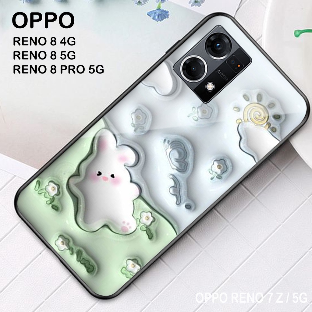 Case Glass Kaca Oppo Reno 8 4G 5G Pro 5G  - Case HP Oppo Reno 8 4G 5G Pro 5G - Casing HP Oppo Reno 8