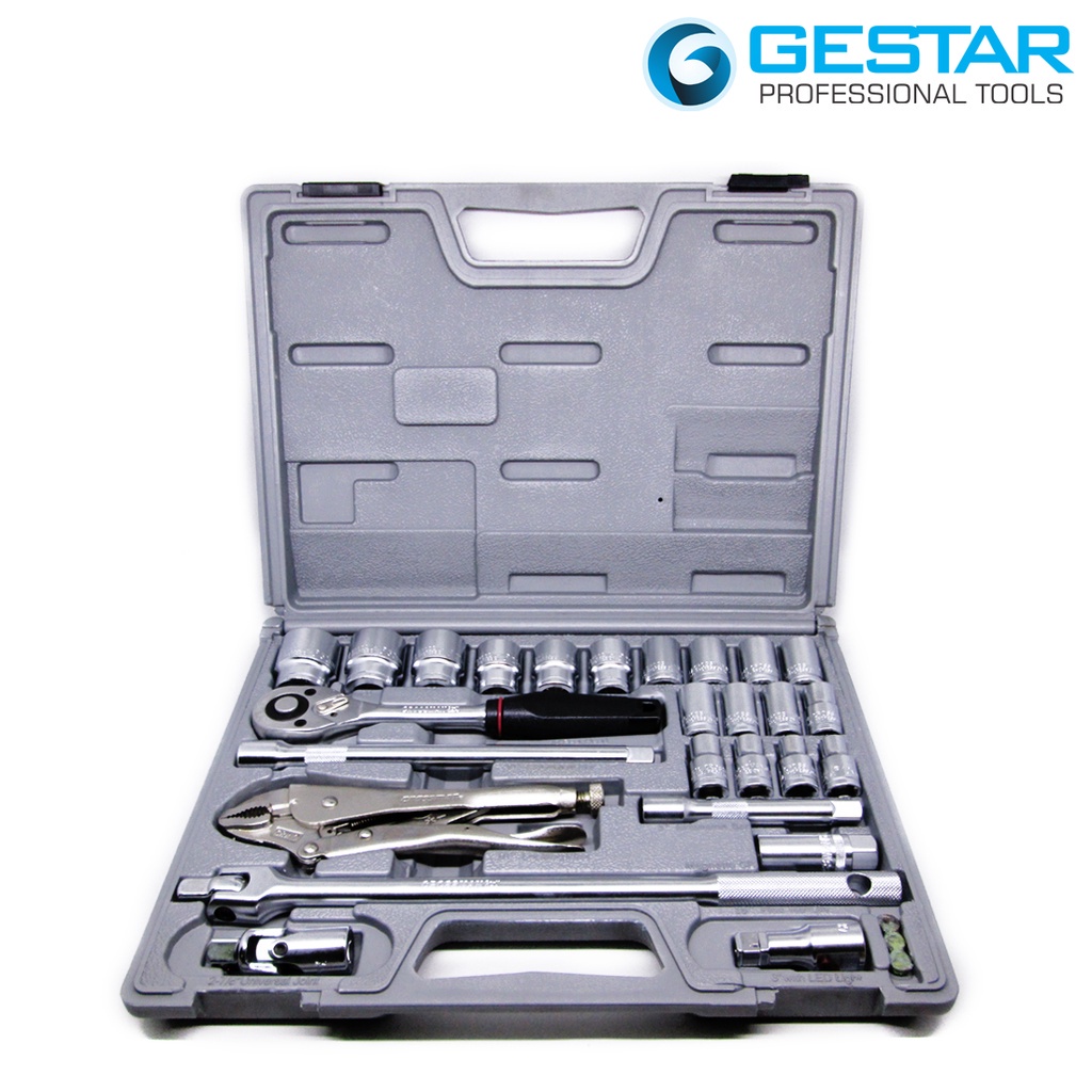 CROSSMAN - 27 Pc - 1/2" Drive Socket Set - Blow Mold Metric 6 Point