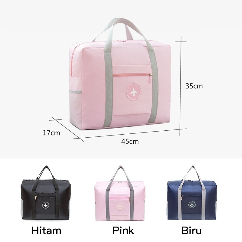 Tas Travel Besar Lipat Anti Air Bisa Kait Koper Travel Bag Tas Hand Carry Import