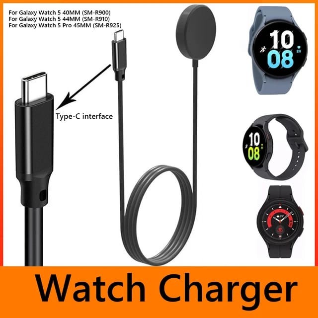 Samsung Galaxy Watch Fast Wireless Charger USB-C 5 Pro 4 3 Active 2