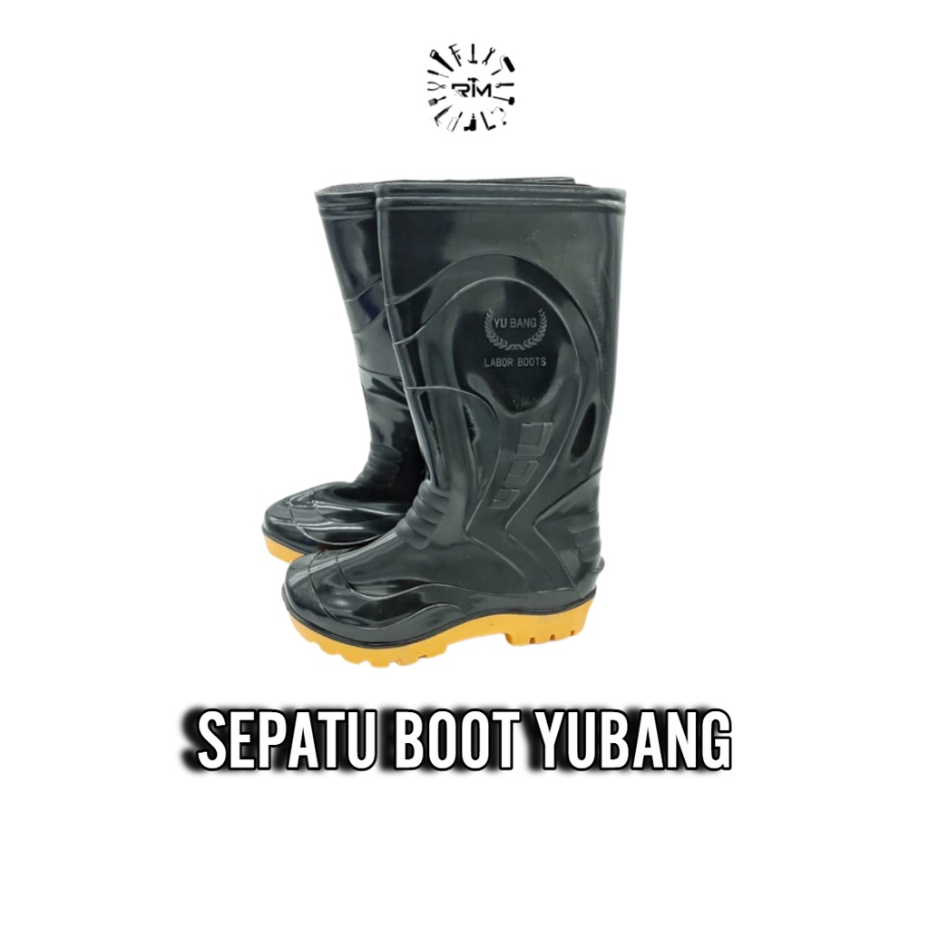 Sepatu Boots Tukang dan Proyek Karet Yubang Berkualitas