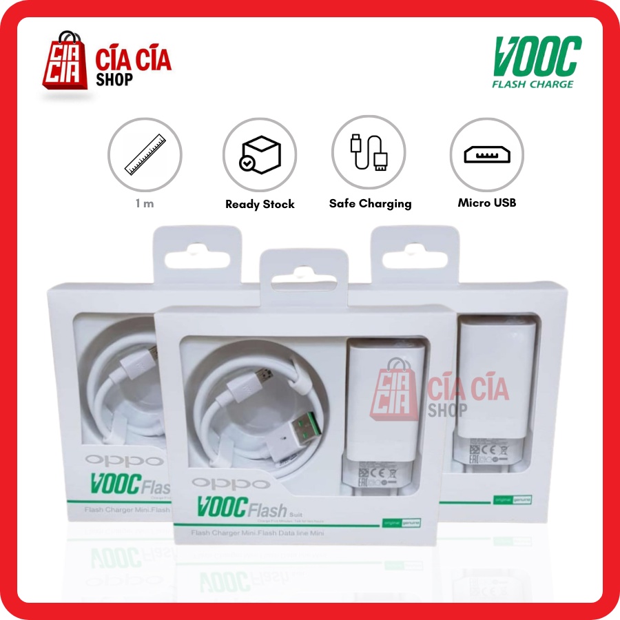 Charger oppo vooc micro usb original fast charging / adaptor vooc oppo ori 100%