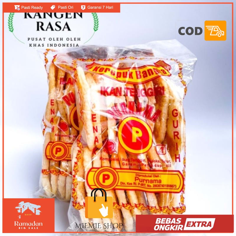 

Kerupuk Kemplang Oval Bangka Merk Purnama - Isi 20 Pcs