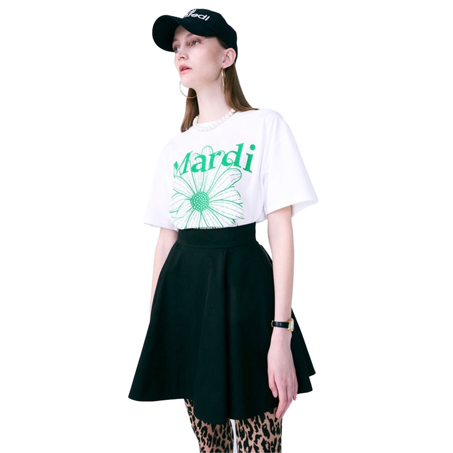 Mardi Flower Tee White / Green