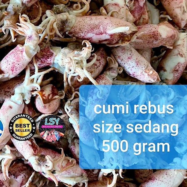 

♕ ikan asin Cumi rebus/ sotong rebus size sedang 500gr ✼