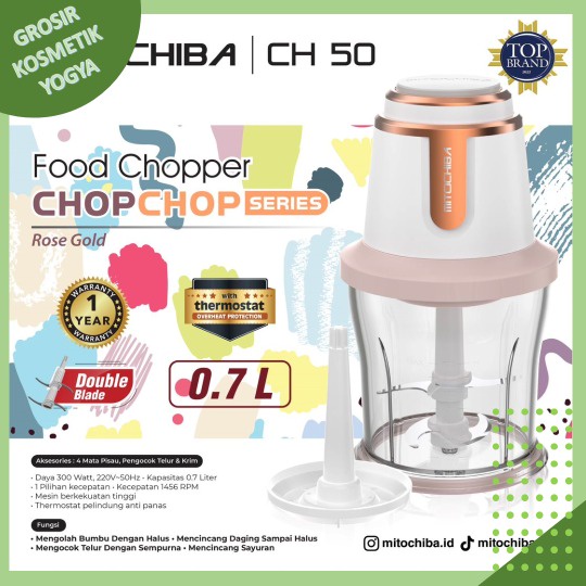 Mitochiba Food Magic Chopper Mini Blender 0.7L/ Mito CH50 Penghalus bumbu Garansi Resmi