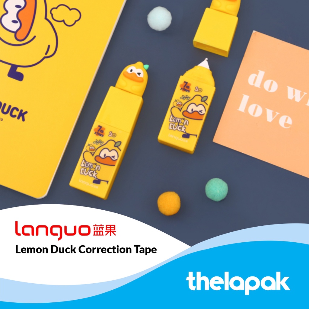 

Pita Koreksi Languo Lemon Duck Series 7m x 7mm Correction Tape Stipo Tipe Ex Tip X Tipex