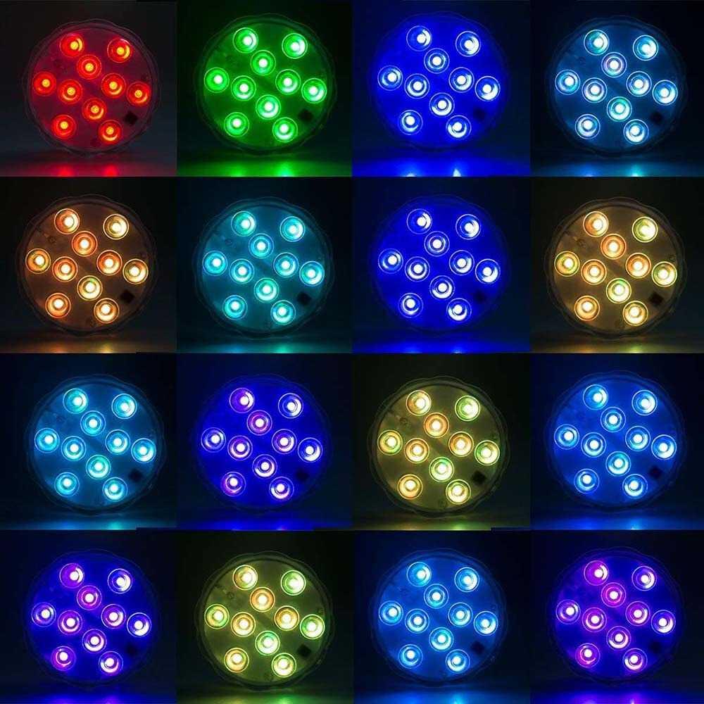 Lampu Hias RGB Bawah Air Waterproof 7.5W 10 LED 4PCS - XY635 - White