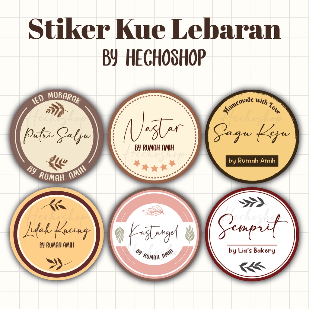 Stiker Kue Lebaran / Kemasan Kue [HECHOSHOP]