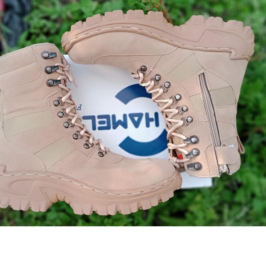 ✨Mall✨ sepatu safety boot tactical 511 krem kerja lapangan 9inc 