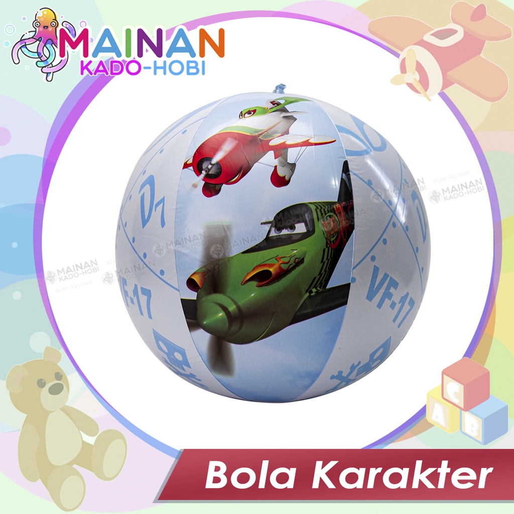 KOLEKSI MAINAN BEACH BALL BOLA AIR KARET PANTAI ANAK KARAKTER KARTUN