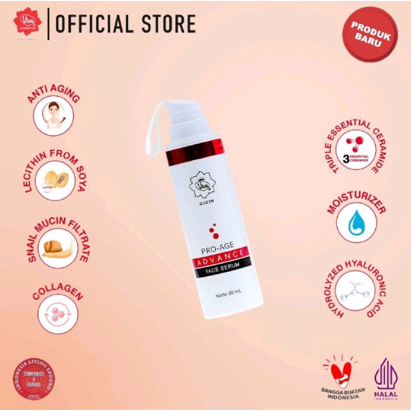 VIVA QUEEN SERUM PRO AGE ADVANCE FACE SERUM WAJAH MOISTURIZER VIVA
