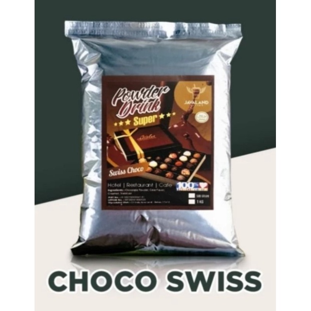 bubuk minuman rasa choco Swiss premium powder drink