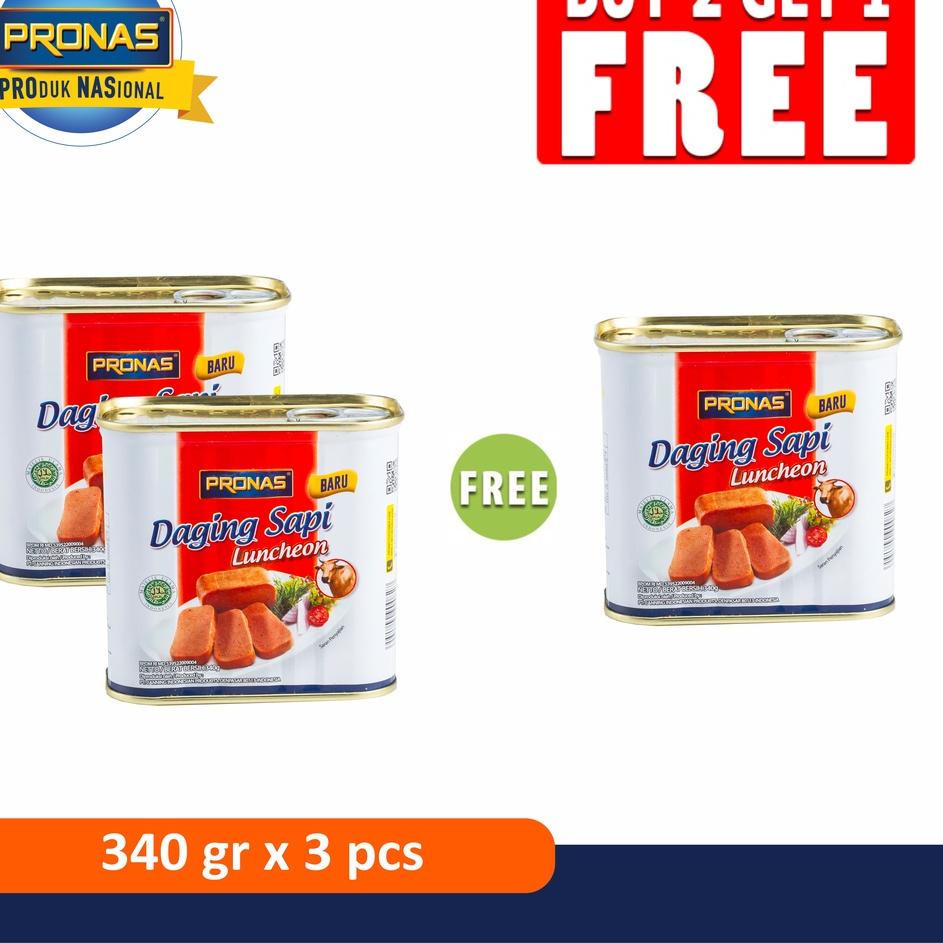 

12.12 MALL PRONAS Luncheon Sapi (Daging Blok Serbaguna) 340 g Buy 2 Get 1