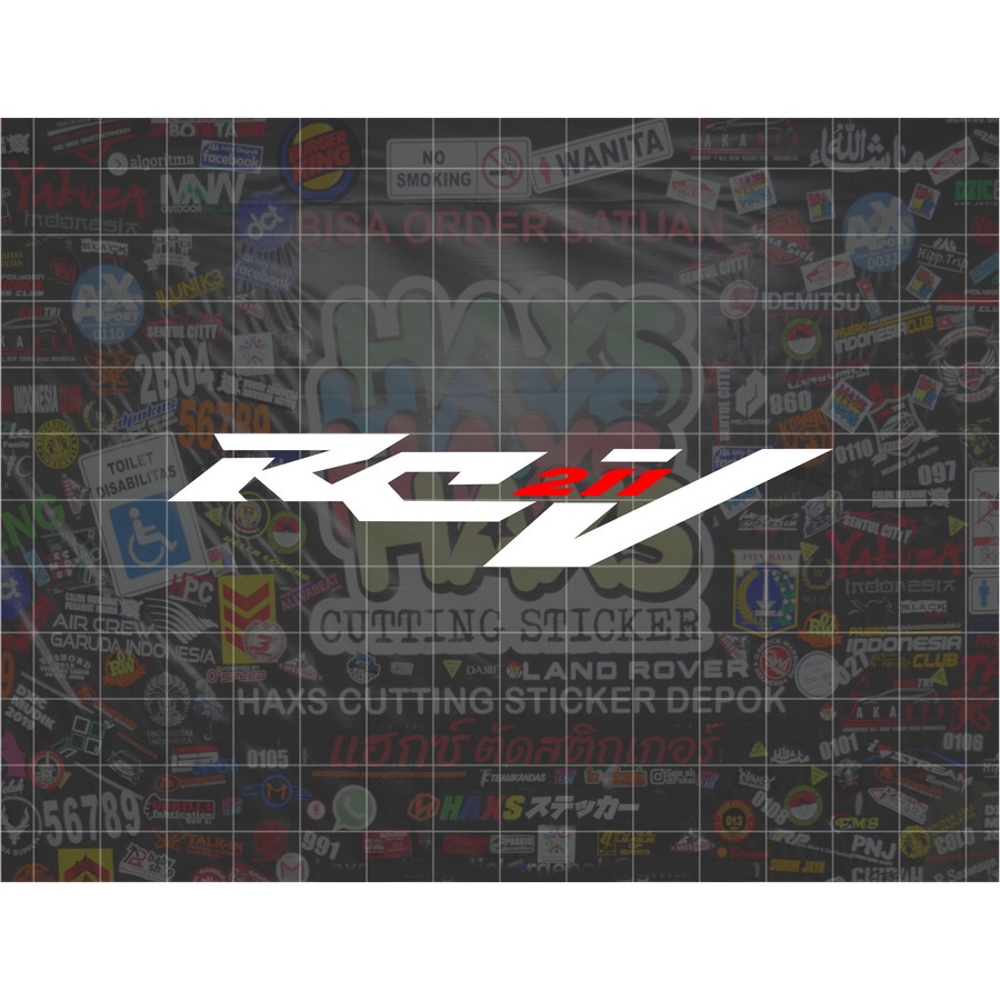 Cutting Sticker RC211V Ukuran 10 Cm Untuk Motor Mobil