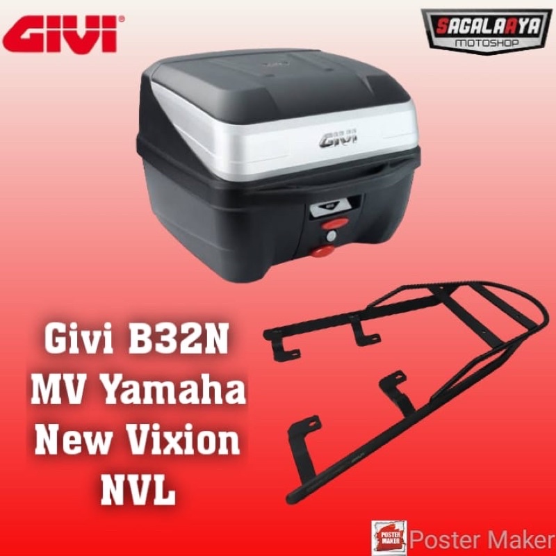 Box Givi B32N B32 Bold Bracket box Givi MV Yamaha New Vixion NVL