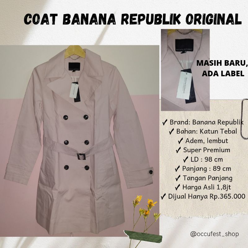 COAT BANANA REPUBLIC ORIGINAL