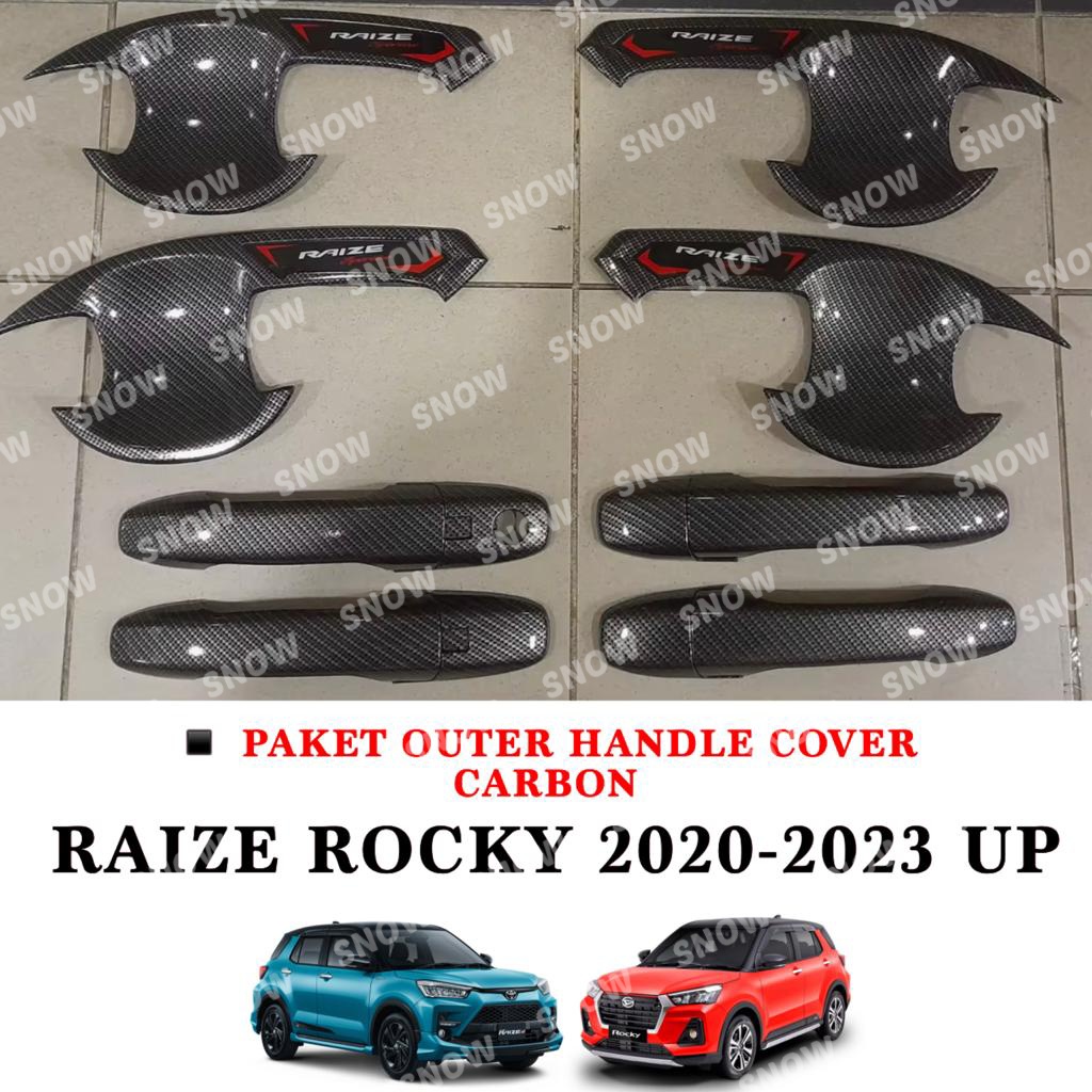 Paket Outer Handle Cover Raize Rocky 2021 2023 2024 Activo Carbon