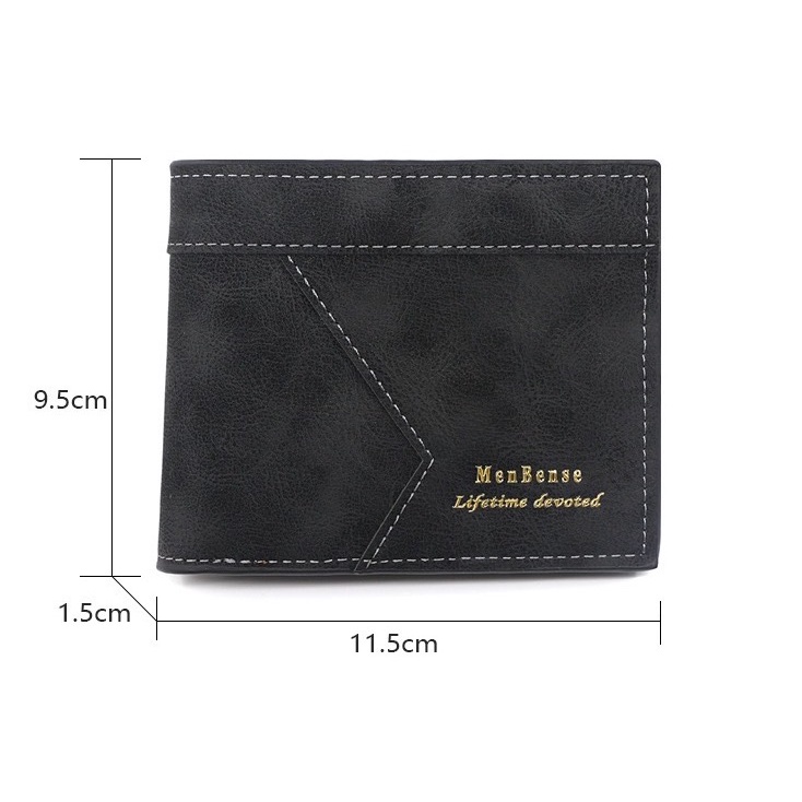 IMPOR MENBENSE D3301-14 DOMPET UANG LIPAT PRIA DENGAN TEMPAT KOIN ZIPPER UANG KERTAS