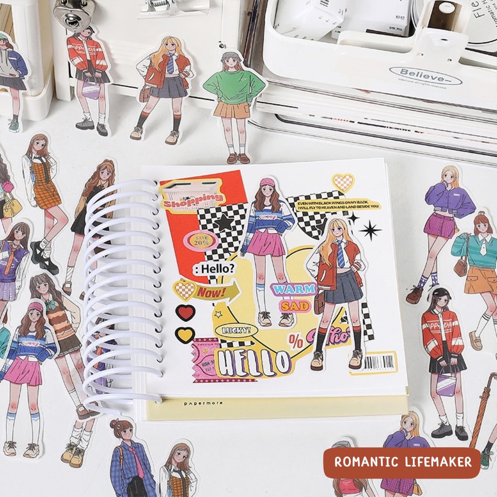 

Bullet Journal Kit I (10 pcs) Romantic Lifemaker ~ People Series Sticker