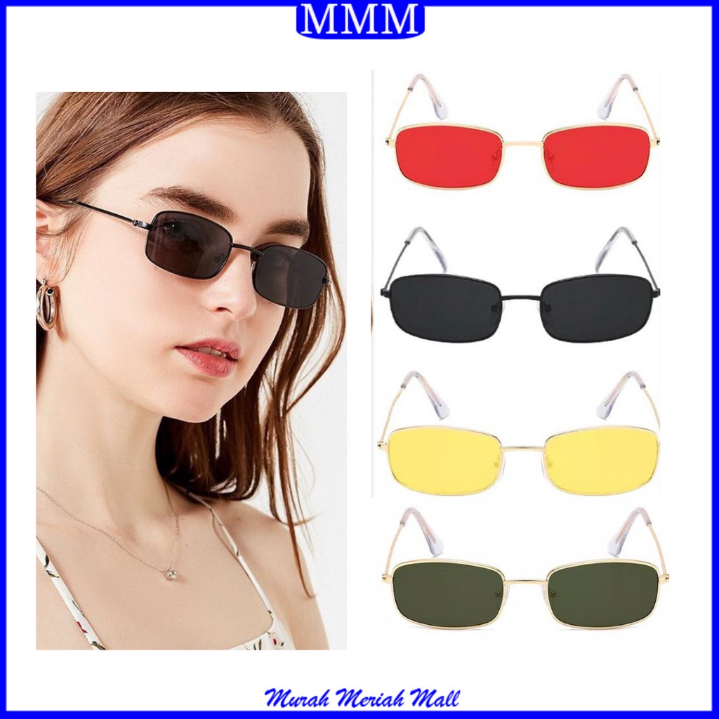 MMM Kacamata Fashion Korea Persegi Panjang 1103 Kaca Mata Wanita Retro Candy Sunglasses Unisex Murah
