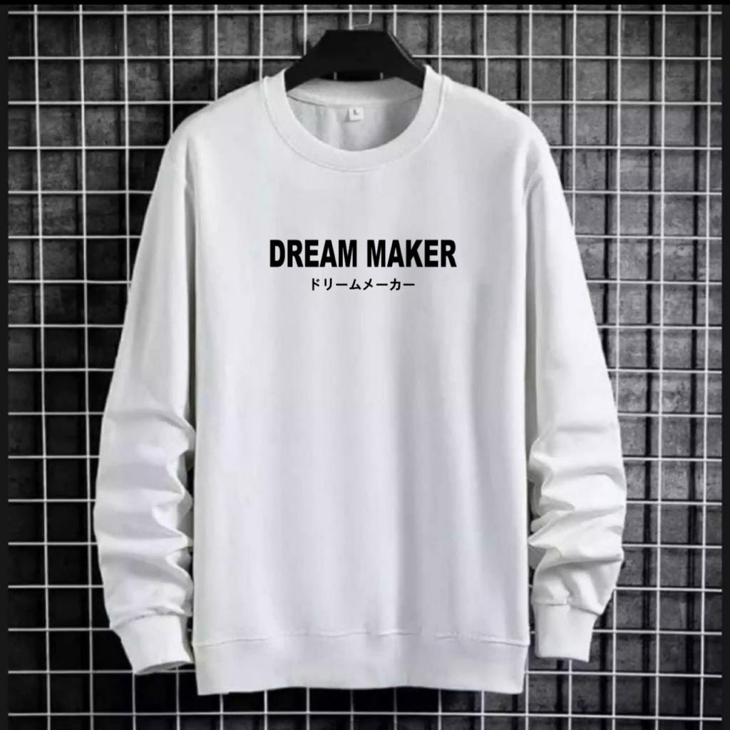 BAJU KAOS PRIA/WANITA UNISEX LENGAN MODEL TULISAN DREAM MAKER / FASHION PRIA / KUALITAS BAJU BAGUS / BAJU POLOS / BAJU MURAH TERLARIS