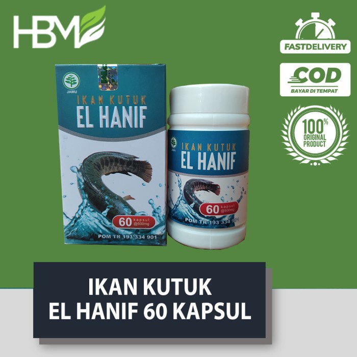 IKAN KUTUK EL HANIF 60 KAPSUL ALBUMIN MEMELIHARA KESEHATAN