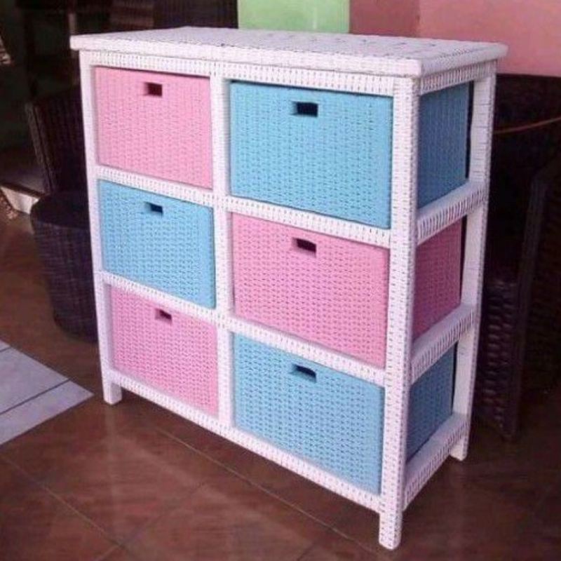 Lemari Rotan Sintetis 6 laci