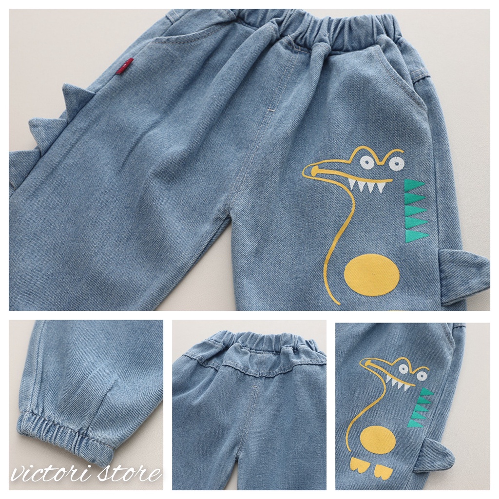 Setelan Anak Laki Laki Import Baju Anak Cowok Set Jeans ICHIG0