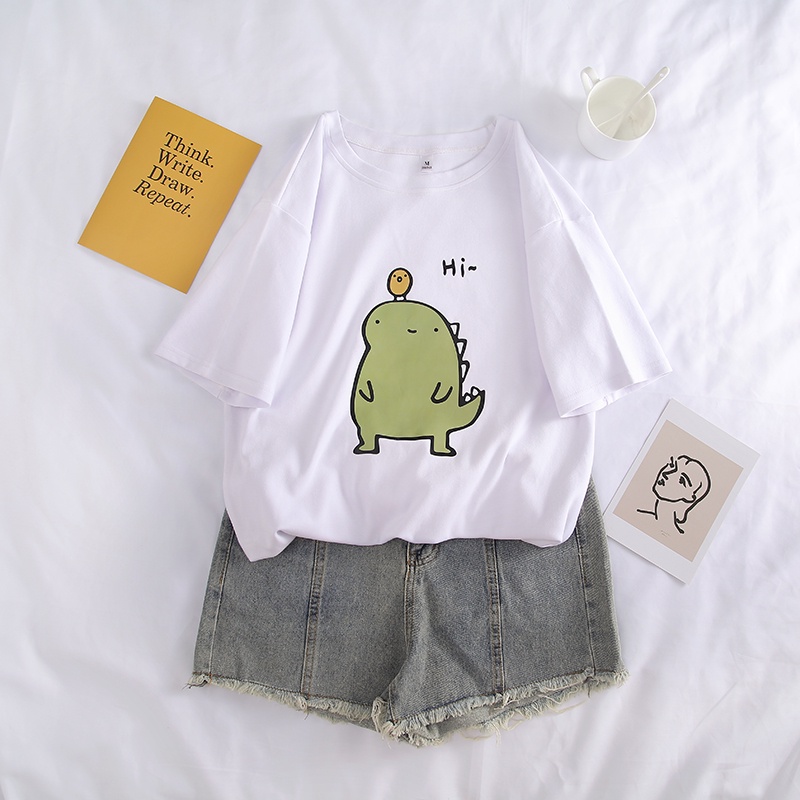 Kaos Lengan Pendek Little Monster /Atasan T-shirt unisex Mahasiswa / kaos oversize vintage  (realpict)