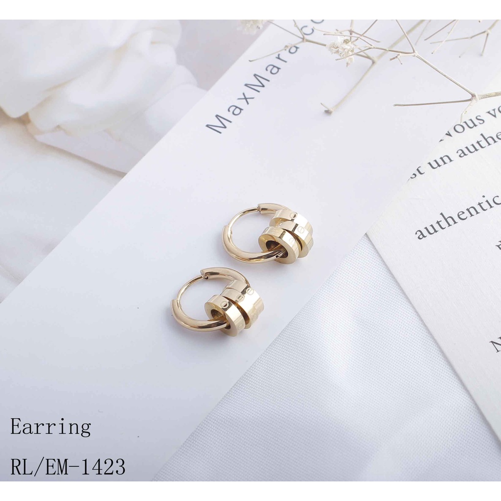 Anting Titanium Biji Bola Perhiasan Wanita Jewelry 8224/1423