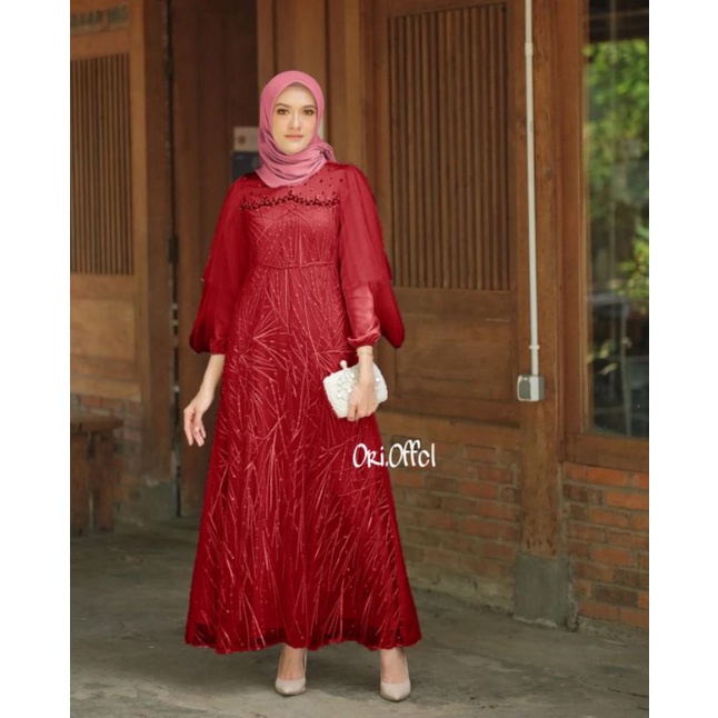 diskon gamis terbaru lebaran wanita / baju wanita / dress / baju gamis wanita terbaru / gamis luna /